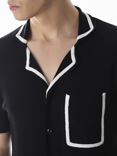 Jack & Jones Men's Oversized Black Tshirt Knitted Sweater