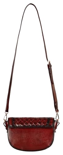 eske Decker Genuine Leather Womens Shoulder Bag with Detachable Sling Strap