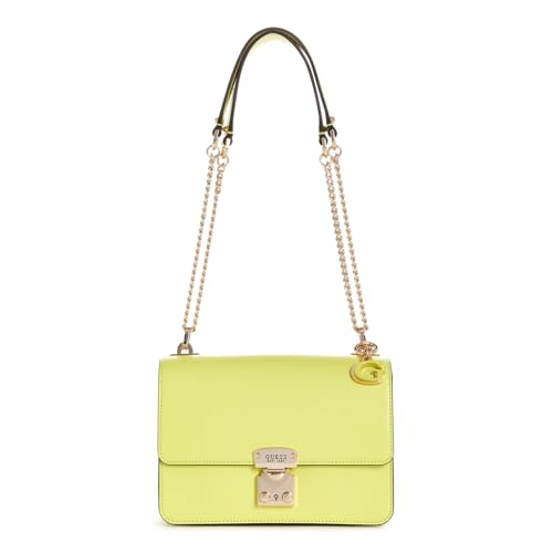 GUESS Women's Lime Green Solid Crossbody| Ladies Purse Handbags | Gift For Ladies