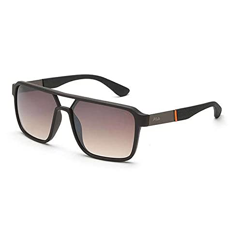 Fila sunglasses| 100% UV protected | Gradient | Full Rim | Square | Men | Large | Matt Brown Polycarbonate Frame | Brown Gradient FM Polycarbonate Lens