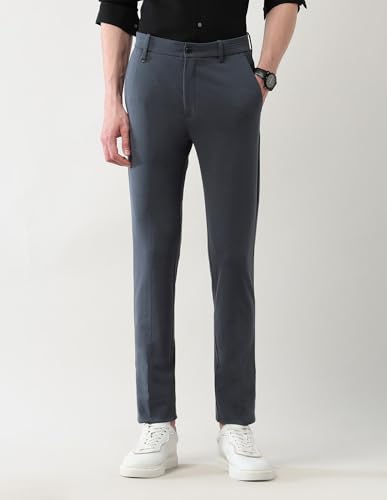 Arrow New York Men's Slim Pants (ANAJTR2330_Grey