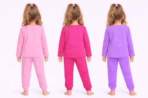TS LAVI TAVI Cotton Clothing Set for Girls Dress Full Sleeve T-shirt Top and Pyjama (Pack of 3) (Combo 4, 3-4 year)