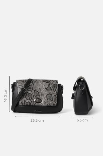 Women Black Print Casual Sling Bag