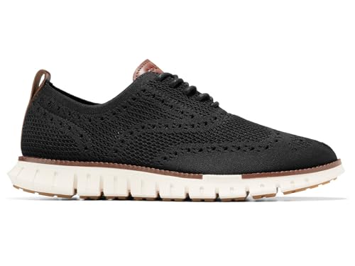 Cole Haan Men's Zg Remastered Stitchlite Oxford, Black/Ivory, 8.5 Wide