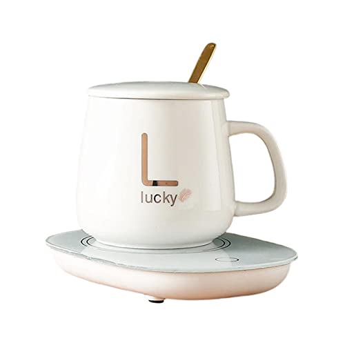 HEAVENGLOW Beverage Warmer Constant Temperature Mug Warmer for Office Home White