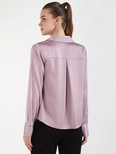 Regular Fit Polyester Spread Collar Top