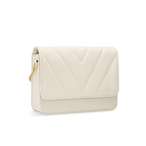 Fastrack Quilted Brunch Sling Bag for Women, Girls and Ladies | Ladies Purse Handbag | Made of Faux Leather