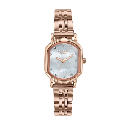 Sonata Poze 8 Quartz Analog with MOP-White Dial IP Rose Gold Stainless Steel Strap Watch for Women - SP80161WM01W