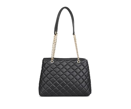 LOUIS STITCH Stylish Black Handbag for Women | Multi Pocket Ladies Satchel Handbag for Travel, Office, College | LDB-12-CUSBJB