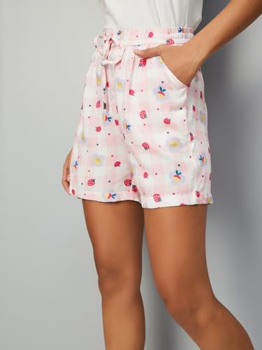Max Women Printed Shorts (Pink_XXL)