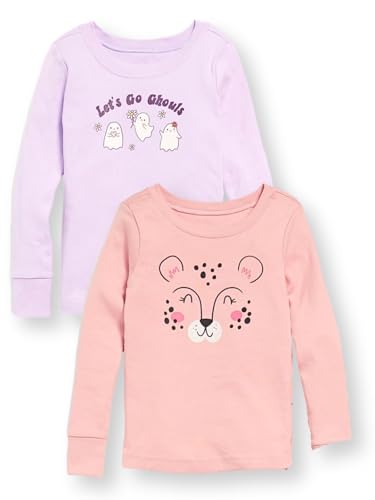 TuddyBuddy Baby Girl's 100% Organic Cotton Ribbed Long Sleeves Tops/T-Shirt (7 Years-8 Years, Pack of 5, Assorted)