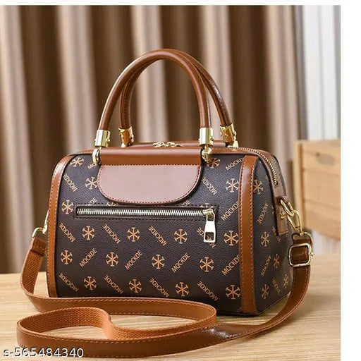 Handbag for Women Vintage Print Hand Bag with Shoulder Strap Casual Crossbody Bag Gift for Mother and Sister 25x14x18cm