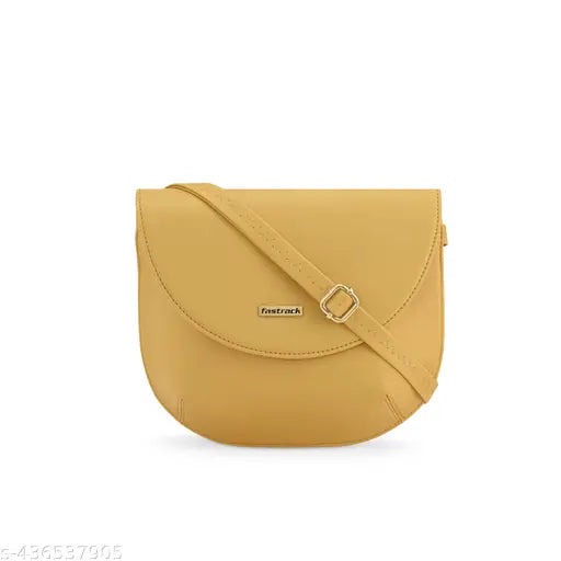Fastrack Women's Structured Sling Bag Yellow