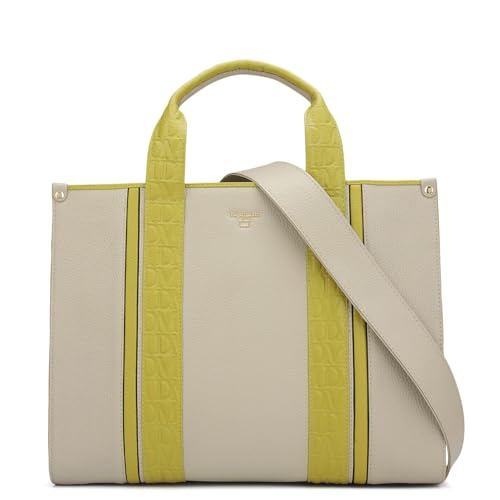 Da Milano Genuine Leather Green Book Tote (01708) (Large)