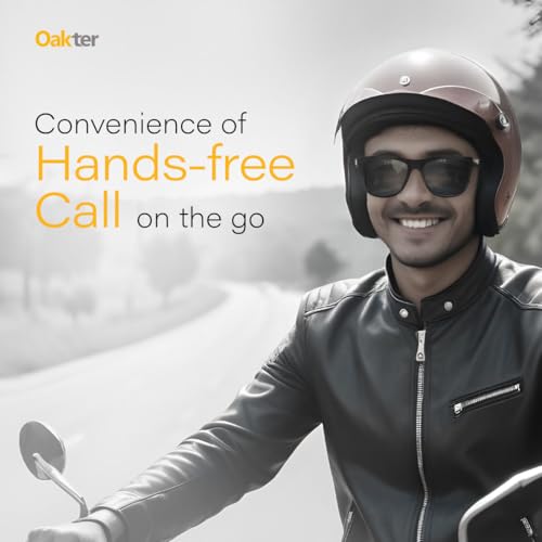 OAKTER Smart Glasses with Wireless Bluetooth | Hands-Free Calling | Open Ear Music | Sport Headset | Intelligent Eyewear | Connect with Your Mobile/Tablet | Black