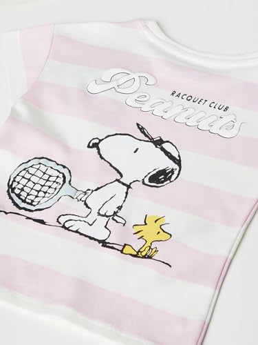 Max Girls Spoopy Print T-Shirt(Off White_6-8 Y)