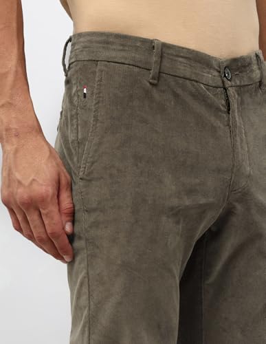 U.S.Polo Association Men's Denver Slim Fit Corduroy Trousers (USTRO018D_Green_34)