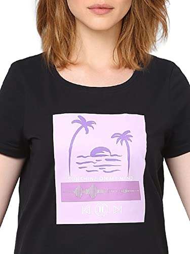 VERO MODA Regular Fit T-Shirt (10280422_Jet Black_XL)