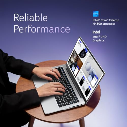 Acer Smartchoice Aspire One, Intel Core Celeron N4500, 12GB LPDDR4 RAM/ 256GB SSD, 14.0"/35.56cm WXGA Display, Intel UHD Graphics, Win 11 Home, Pure Silver, 1.3 Kg, A114-45, Thin and Light Laptop