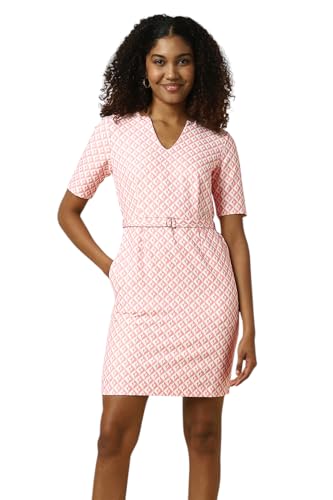 Allen Solly Women's Polyester Modern Mid-Thigh Length Dress (AHDRERGPU87466_Pink