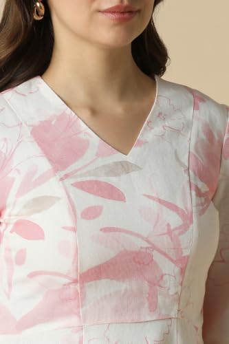 Women White Print Casual Dress