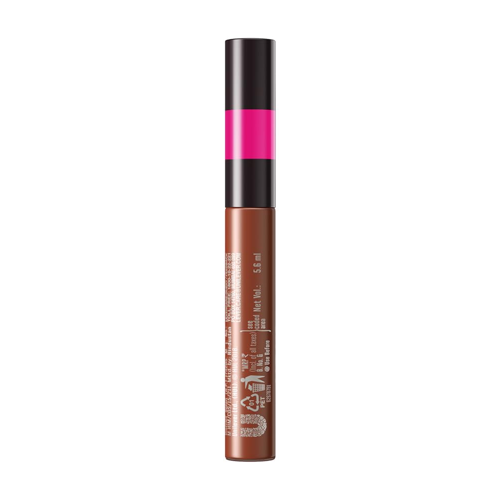 Elle 18 Lit Lip, Matte Finish, Nutty Latte, 16 hrs Long Lasting Liquid Lipstick, Smudge and Transfer Proof Lipstick, One-stroke application, Quick Drying | 5.6 ml