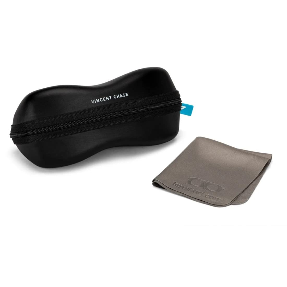 VINCENT CHASE EYEWEAR By Lenskart | Full Rim Square | Polarized and 100% UV Protected Sunglasses | Men & Women | Large | VC 5147/P (Color:-Black Frame/Grey Lens)-Pack of 1