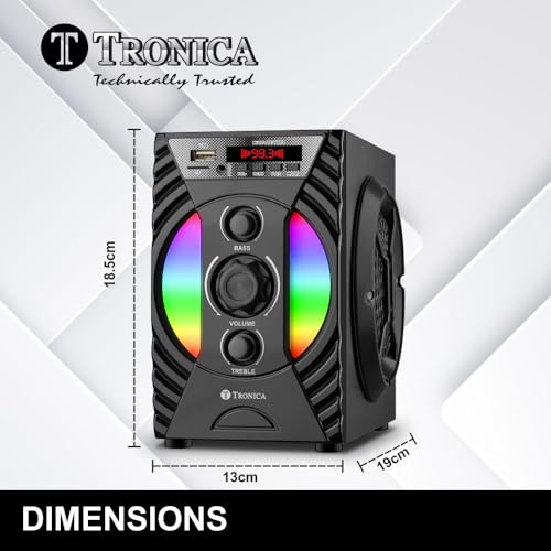 Tronica Enjoy Version-2 Bluetooth Wooden Home Theater System, 30W Output | Supports USB, AUX, Smart TV, Remote | Bluetooth Speakers for Home