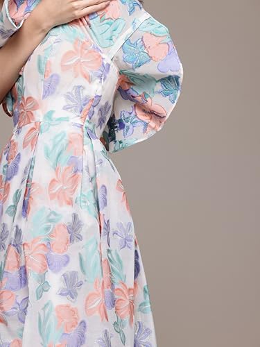 Label RITU KUMAR Multi Eloise Off-Shoulder Long Dress Multicolour