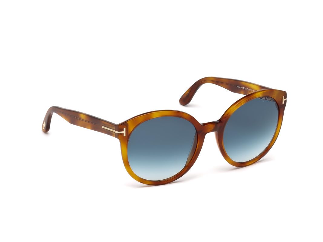Tom Ford FT0503 53W Blond Havana Phillipa Round Sunglasses Lens Category 2 Size