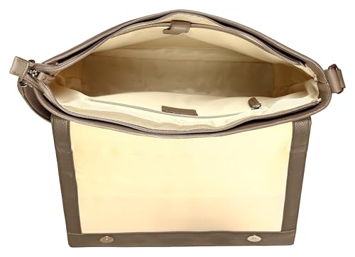 eske Maik Vegan Leather Shoulder Bag for Women | Adjustable 58 cm Strap | Magnetic Snap Closure | Two Slip Pockets | Lightweight & Stylish Daily Crossbody Purse | Compact & Versatile Sling Bag (Stone)