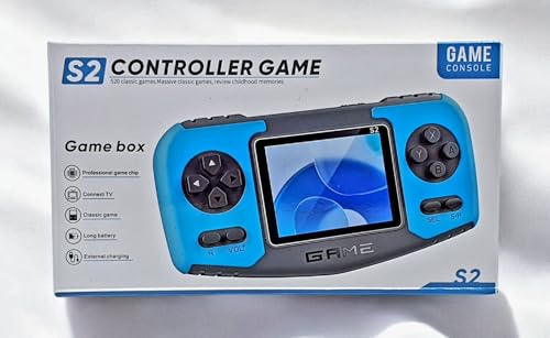 New World S2 Portable Handheld Game Player 2.4'' Screen Video Retro Game Console Handheld Video Game Set for Kids Retro Game Box with TV Game Support (Random Colour)