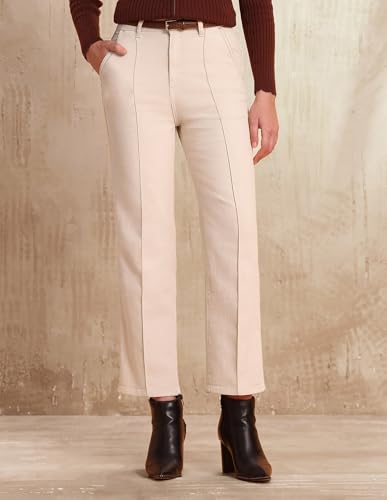 U.S. POLO ASSN. High Rise Straight Fit Jeans (UWAW25JEN405_White_34)