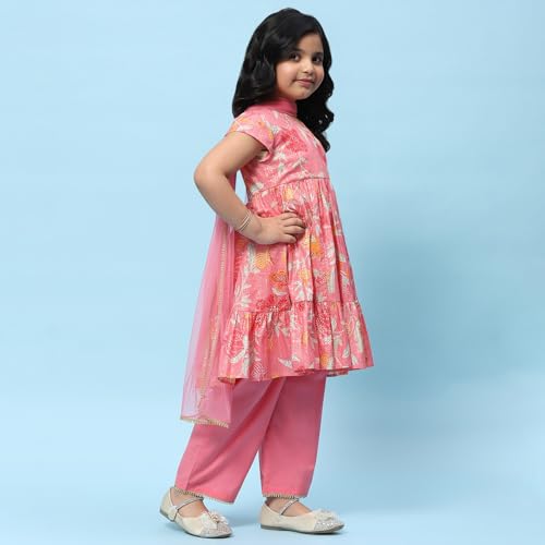 BIBA Girls PRINTED TIRED KID(KWSUMMER CASTEL5953_PINK_15)
