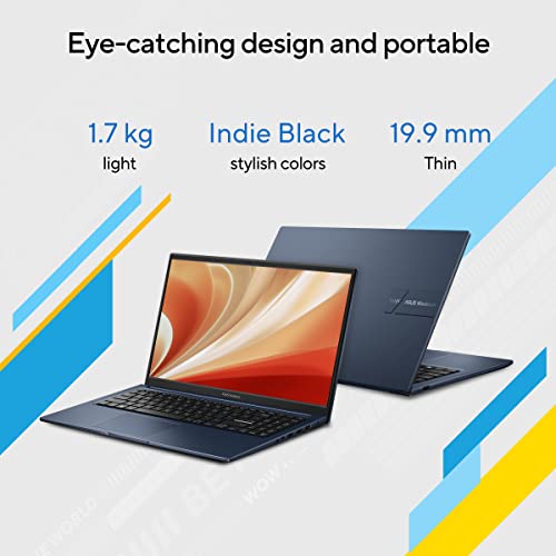 ASUS Vivobook 15 (2023), Intel Core i3-1315U 13th Gen, 15.6" (39.62 cms) FHD, Thin & Light Laptop (8GB/512GB SSD/Integrated Graphics/Windows 11/Office 2021/Fingerprint/Blue/1.7 kg), X1504VA-NJ323WS_WO