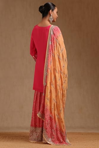 Soch Women's Crepe Salwar Suit Set (EWA5CD22419_Fuchsia