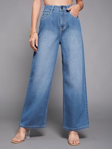 Miss Chase Women's Skinny Fit High Rise Regular Length Stretchable Denim Jeans (MCSS25DEN66-72-553-36, Yonder Blue, 36)