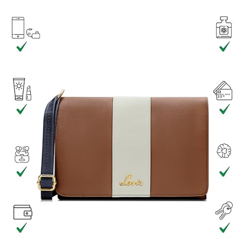 Lavie Women's Reese 2C Colorblock Crossbody Sling Bag | Flap Sling Bag | Ladies Purse Handbag | Gift for Women