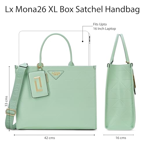 Lavie Luxe Women's Mona26 Medium Box Satchel Bag | Satchel Handbag for Work | Ladies Purse | Stylish Shoulder Bag | Gift for Women
