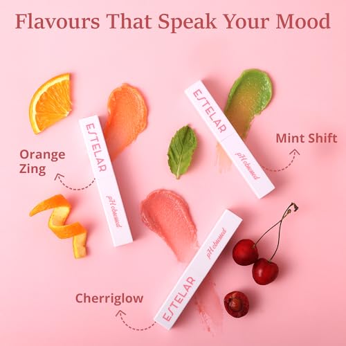 Estelar pH Cherri Glow Lipstick, Color Changing Pink Lip Balm, Personalized Lip Tint pH Stick, Enriched with Sea Buckthorn, Almond and Argan Oil, Hydrating, Long-Lasting, Paraben Free, 2.6g