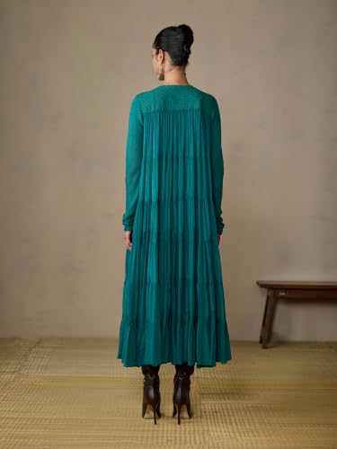 Ritu Kumar Ahram Teal Long Dress