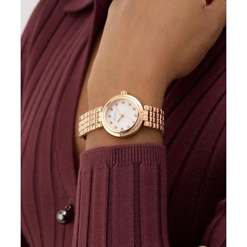 GUESS White Round Dial Analog Women's Watch - GW0930L3