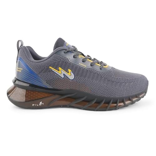 Campus Men's Hood D.Gry/R.BLU Sneakers - 6UK/India 22G-974A