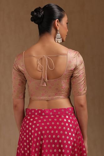 Soch Womens Beige Tussar Floral Print Padded Blouse