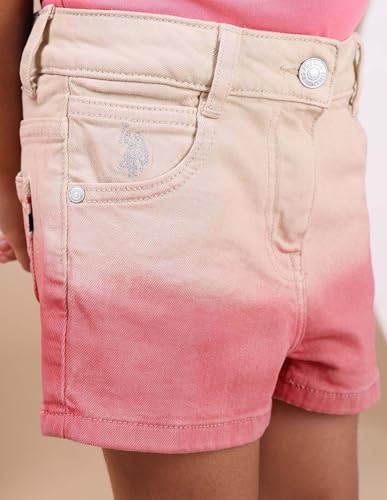 U.S. POLO ASSN. Girl's Boxer Shorts (UGSRT0127 Beige