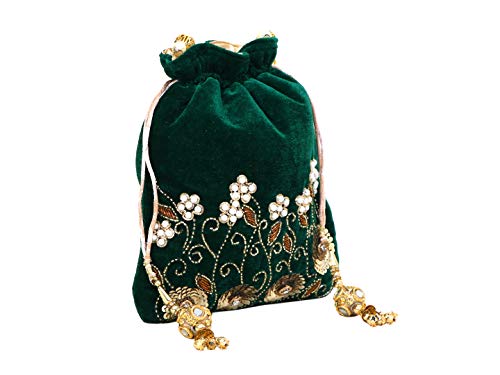 DUCHESS Women's Potli Bag Green