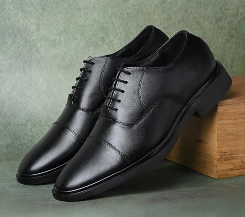 LOUIS STITCH Jet Black Lightweight Derby Shoe | Formal Shoes for Men | LSFXCTJB | UK-9