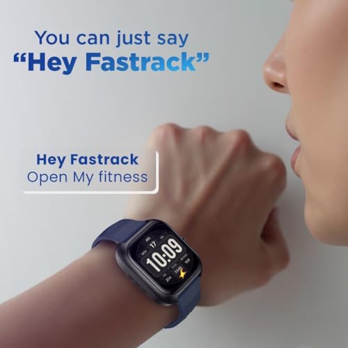 Fastrack VOX Plus 1.85” Smart Watch for Men & Women with TFT Display,to-do List,BT Calling, Offline Voice Commands, 24/7 Health Suite (SPO₂, HRM, Sleep), IP68, Games & Multiple Watch Faces