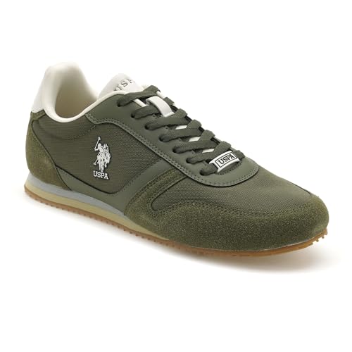 U.S. Polo ASSN. Mens |Clemt 3.0|Olive Stylish Casual Sneaker Shoes for Man, 8 UK