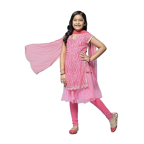 Biba Girls PRINTED A_LINE KID(KW5385_PINK_9)